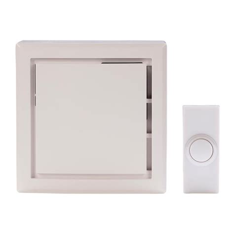 Hampton Bay Wireless Plug In Door Bell Kit With 1 Push Button In White