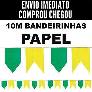 Bandeirinha Julina Pl Stico Junina Festa Bandeirola Metros Loja