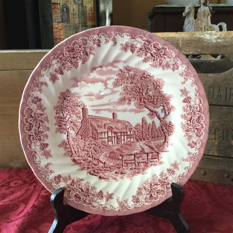 Churchill Brook Pink China England 10 Inch Plate Etsy Pink