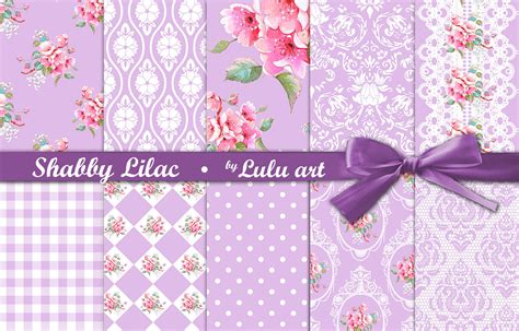 Shabby Lilac [10 Papers] Graphic By Luludesignart · Creative Fabrica