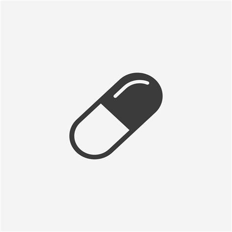 Pill Drug Capsule Pharmacy Tablet Medicine Icon Vector Isolated