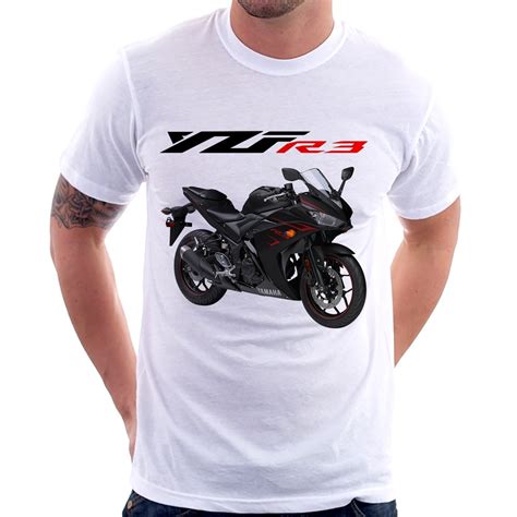 Camiseta Moto Yamaha Yzf R Preta Shopee Brasil