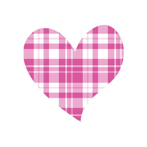 Buffalo Plaid Heart Clipart Png Buffalo Plaid Heart Sublimation Plaid