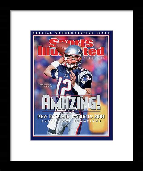 New England Patriots Qb Tom Brady Super Bowl Xxxvi Sports Illustrated Cover Framed Print By