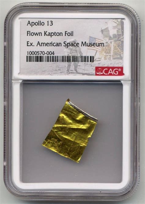 Lot Apollo 13 Flown Kapton Foil Ex American Space Museum