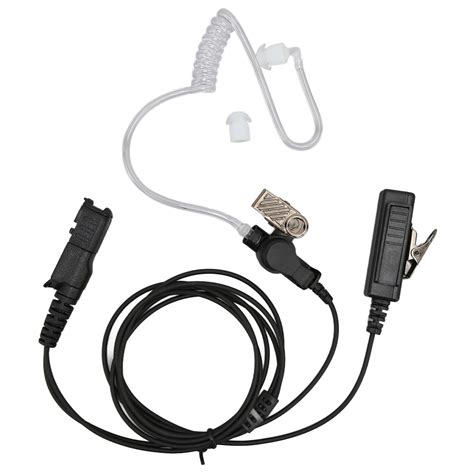 Acoustic Tube Headphone 2 Way Radio Walkie Talkie Earpiece With Stainless Steel Clip For Police