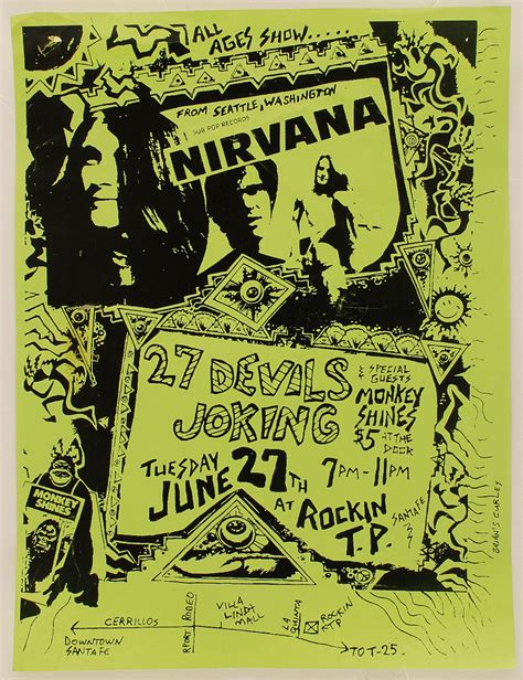 Lot Detail - Nirvana Rare Early 1989 Original Concert Poster