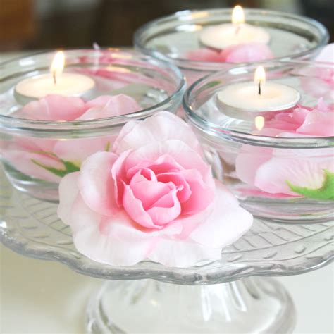 Pretty in Pink Spring Floating Candle Centerpiece – At Home With Zan