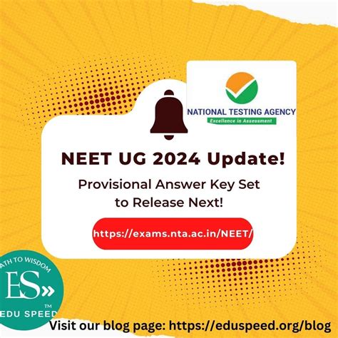 Neet Ug 2024 Provisional Answer Key Set To Release Next 🎉📚 By Eduspeed Digital May 2024