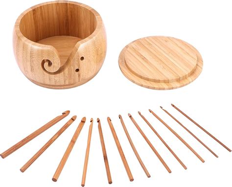 Amazon Fayle Bamboo Needles Set Yarn Bowl Holder With Pcs