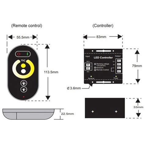 Dimmer Touch Led Monocolor V V Cu Telecomanda