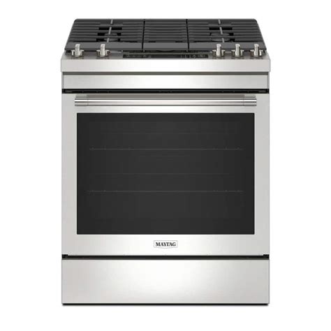 Maytag In Burners Slide In Gas Range In Fingerprint Resistant