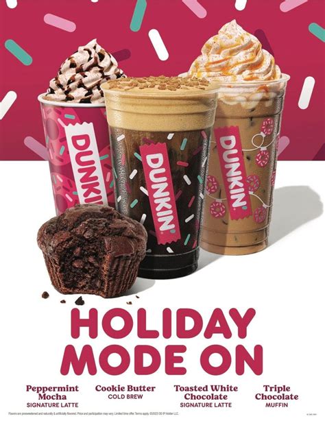 Dunkin Donuts Holiday Drinks And Food Menu 2023 What To Know