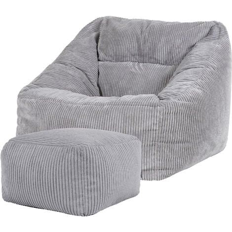 Icon Pouf Fauteuil En Velours C Tel Morgan Et Repose Pieds Xxl Pouf