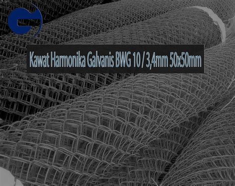 Jual Kawat Harmonika Galvanis SNI BWG 10 3 4mm 50x50mm Pabrik Pagar