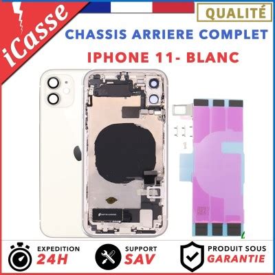 Chassis Complet Remplacement Pour IPhone 11 BLANC COLLE ICasse