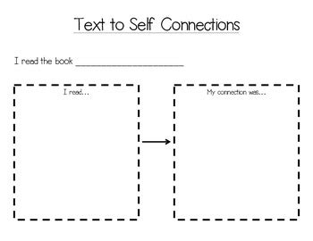 Text To Self Connections Printables