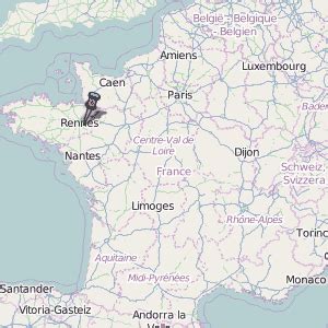 Rennes France Map - World Map Gray