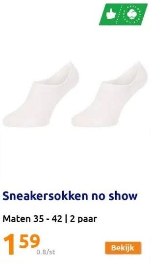 Sneakersokken No Show Maten Paar Aanbieding Bij Action