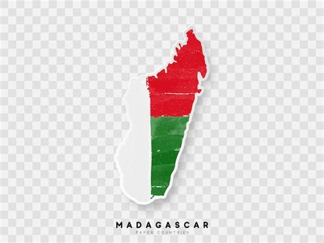 Mapa Detalhado De Madagascar Bandeira Do Pa S Pintado Em Cores De