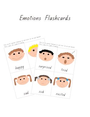 Fillable Online Emotions Flashcards Fax Email Print PdfFiller