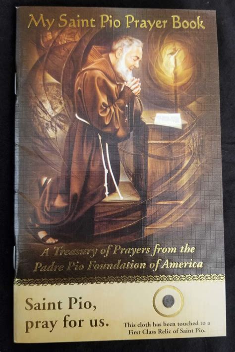 NEW! - My Saint Pio Prayer Book with Relic - Padre Pio Foundation of ...