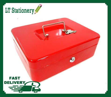 Large Metal Petty Cash Box With Handle Money Holder Random Color