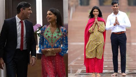 Rishi Sunak And Wife Akshata Murty Perform Aarti At Akshardham