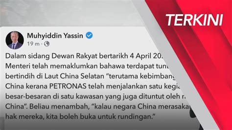 Terkini Muhyiddin Yassin Sifatkan Kenyataan Perdana Menteri Adalah