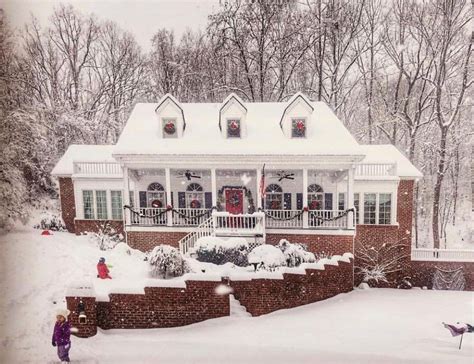 Snow Covered Farmhouses