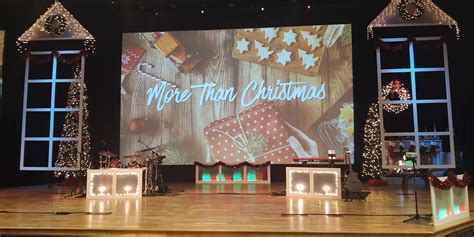 Christmas Panes Church Stage Design Ideas