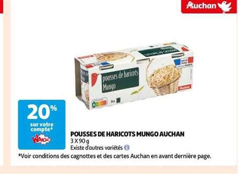 Promo Pousses De Haricots Mungo Auchan Chez Auchan ICatalogue Fr