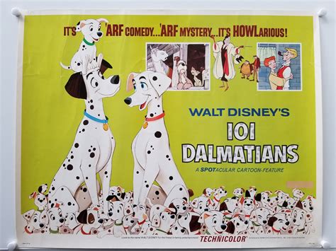 101 Dalmatians (1961) Original US Half Sheet Poster 72 RR - Cinema ...