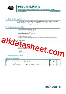 Pesd V L Ua Q Datasheet Pdf Nexperia B V All Rights Reserved