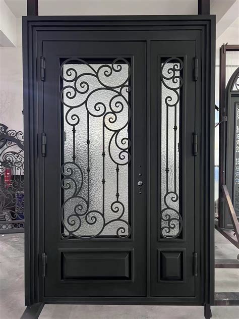 Factory Customize Australian No Rust Iron Entry Glass Church Door