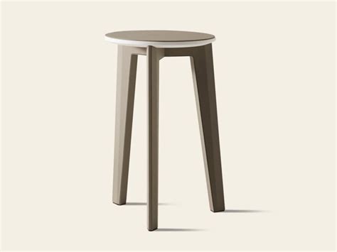 Costa High Side Table Round Leather Covered High Side Table By Casa