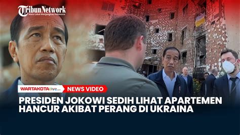 Presiden Jokowi Sedih Saksikan Bangunan Di Kota Irpin Ukraina Hancur