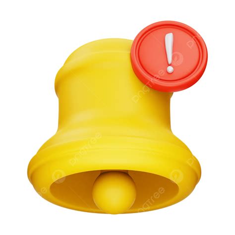 Alert Notification Bell 3d Icon Render Alert Notification Bell Alert