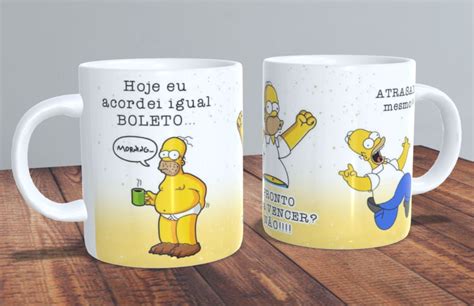 Caneca Homer Simpson Boleto Elo Produtos Especiais