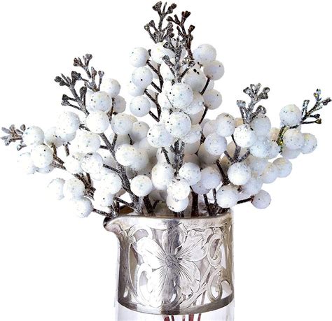 Amazon Winter Berry Picks White Holiday Berries Pick Decorative