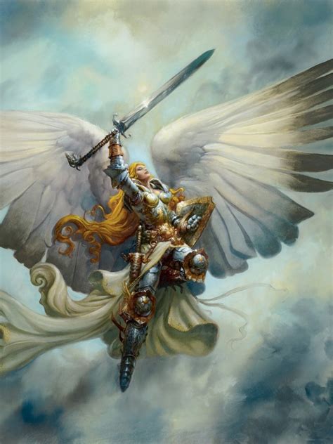 Mtgnexus Serra Angel Art By Greg Staples