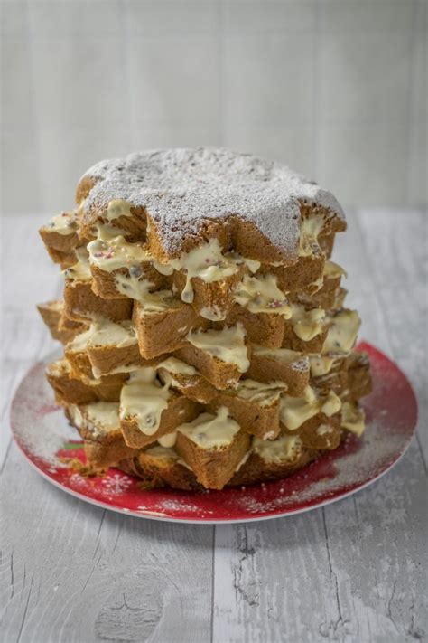 Pandoro with mascarpone cream for a merry Italian Christmas