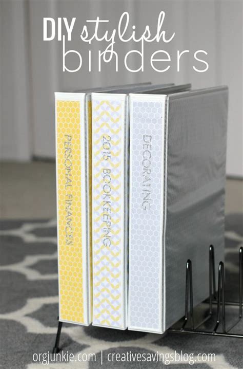 Diy Stylish Binders Paper Organization Binder Storage Binder