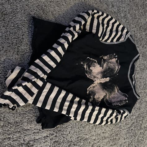 Hot Topic Long Sleeve Stripped Shirt Size Small Depop