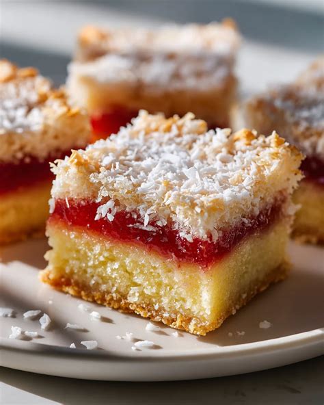 Easy Coconut Jam Slice Your New Favorite Sweet Treat Softtasty