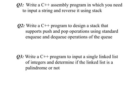 Solved Q1 Write A C Assembly Program In Which You Need To