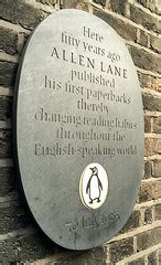 Allen Lane Blue Plaque Open Plaques