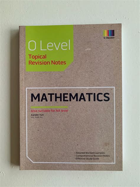 O Level Maths Topical Revision Notes Hobbies Toys Books Magazines