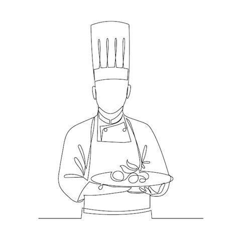 Free Vector Hand Drawn Chef Drawing Illustration