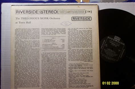 Popsike THELONIOUS MONK LP At Town Hall ORIGINAL RIVERSIDE